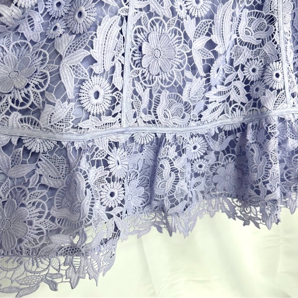 NWT French Connection Cabello Lace Dress Cosmic Sky Lavender sz 8 - Picture 7 of 10